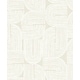 preview thumbnail 3 of 10, Seabrook Designs Piper Geometric Non-Woven Unpasted Wallpaper 20.9 in. W x 33 ft. L - Metallic Champagne & Flour