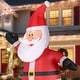 preview thumbnail 3 of 14, Fraser Hill Farm 12-Ft. Tall Traditional Santa, Blow Up Inflatable