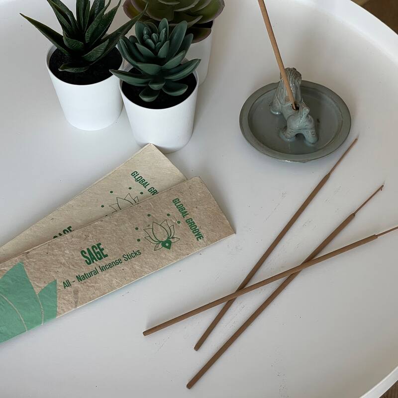 Handmade Elephant Soapstone Incense Holder with Stick Incense