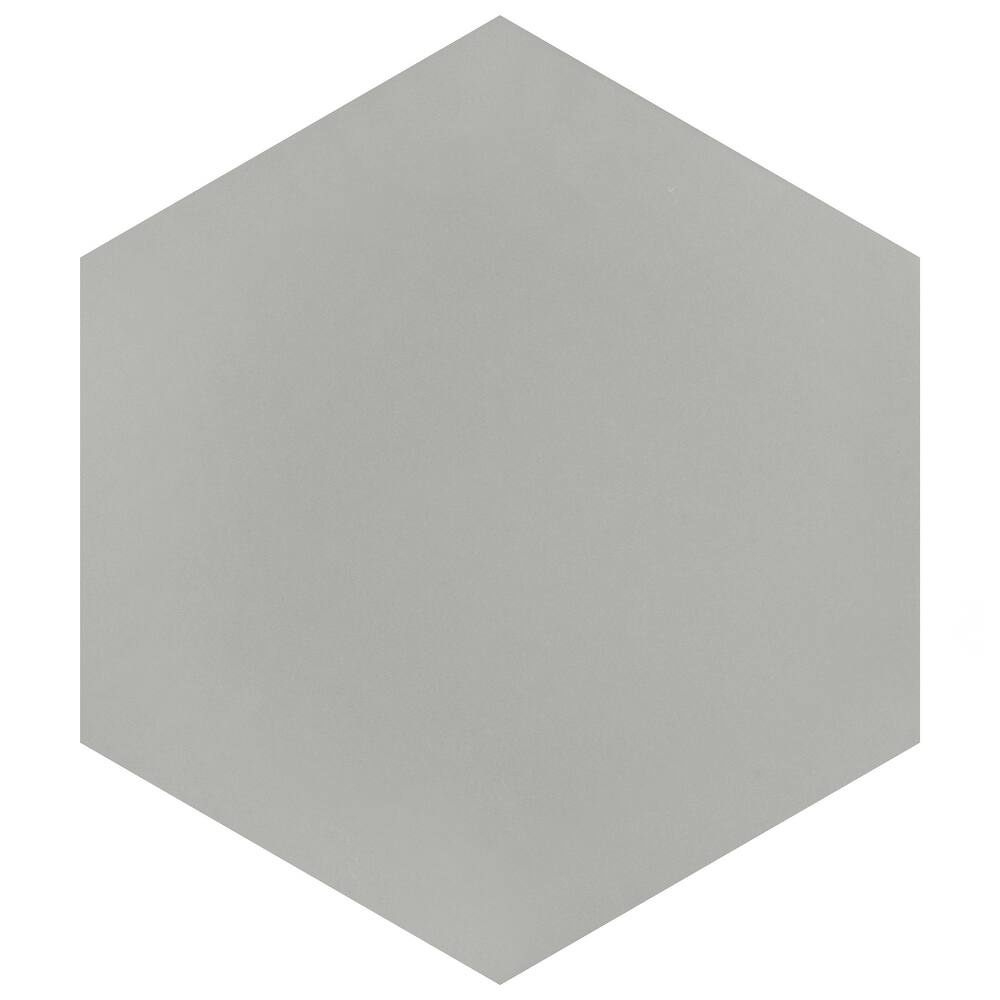 Merola Tile Textile Basic Hex Silver 8-5/8" x 9-7/8" Porcelain Floor and Wall Tile