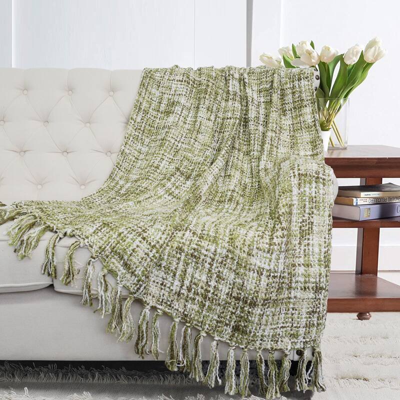 Woven Naga Throw - 60" x 80" - Martini Olive