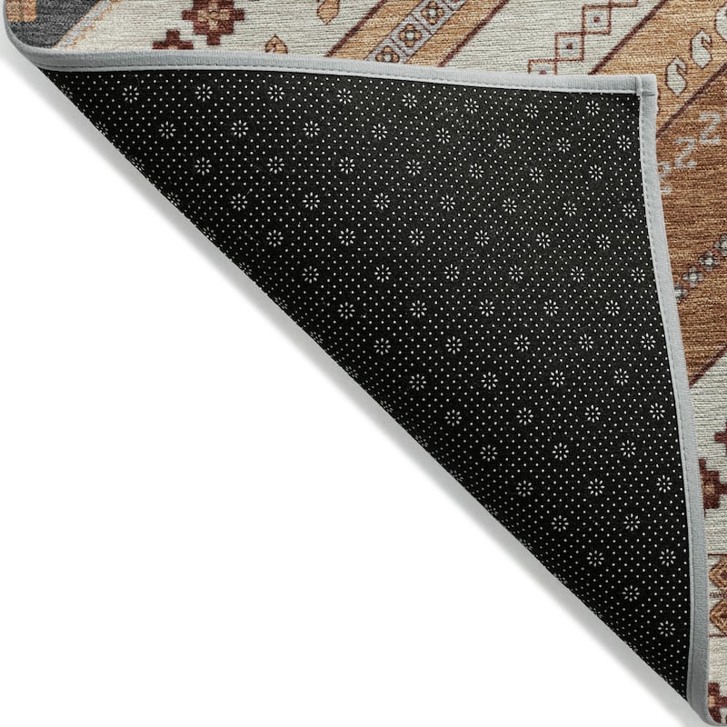 Machine Washable Indoor/ Outdoor Global Boho Chantille Rug
