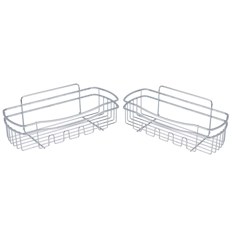 Bath Bliss 5 Piece Adhesive Shower Caddy Organizer in Chrome