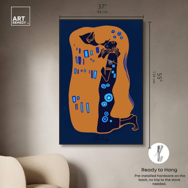 The Kiss Canvas by Art Remedy