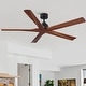 preview thumbnail 94 of 157, YUHAO SylvanAir Modern 52 in. Flush Mount Outdoor/Indoor Ceiling Fan with 3 Solid Wood Blades and DC Reversible Motor