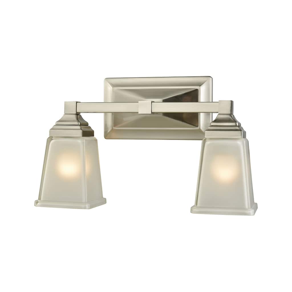 Elk Home Sinclair Brushed Nickel With Frosted Glass 2 Light Vanity