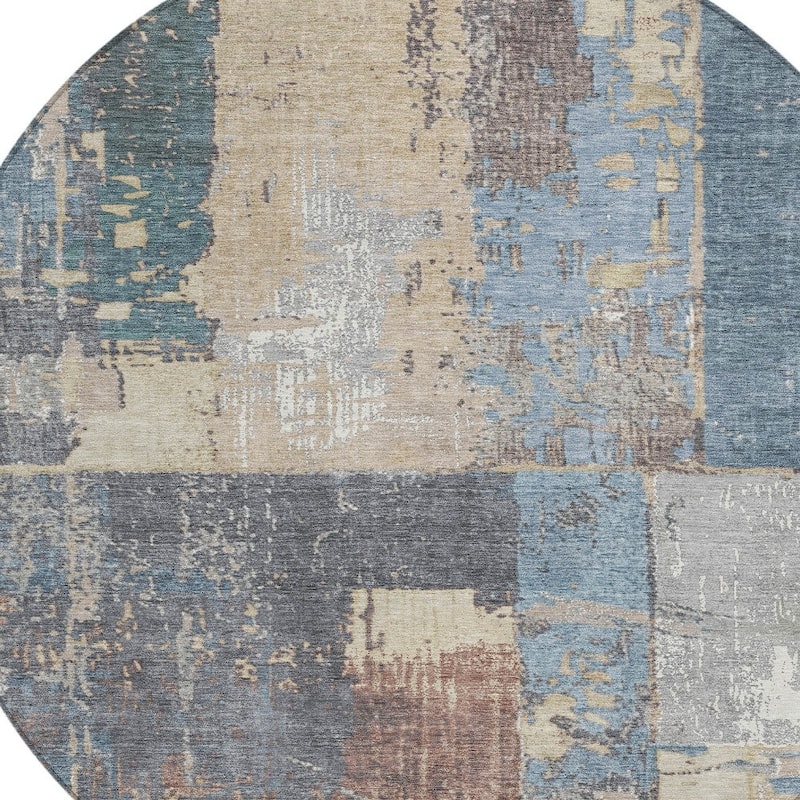 HomeRoots Abstract Transitional Rectangle Outdoor Rug