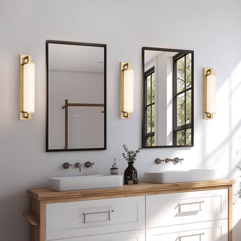 Zenith 22" Antique Brass LED Bathroom Vanity Light