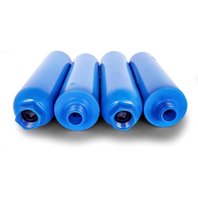 Camco TastePURE 20 Micron Camper RV Water Filter w/GAC & KDF Filtration (4-Pack) - 0.01