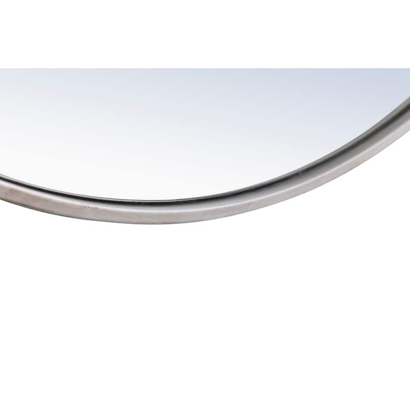 Strick & Bolton Patti Metal 48-inch Round Mirror with Decorative Hook