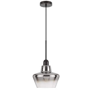 Brockton Matte Black Glass Pendant - One Size