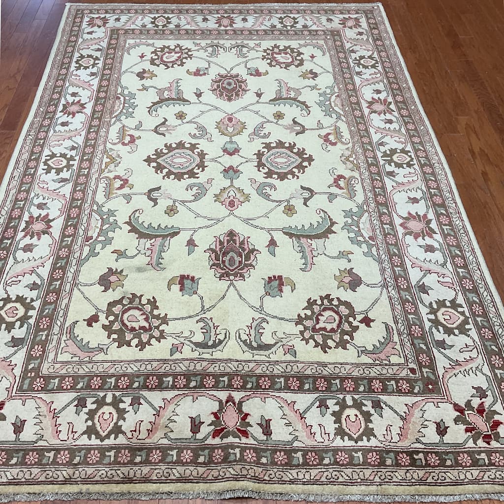 HERAT ORIENTAL Handmade Oushak Wool Rug - 6' x 8'10"