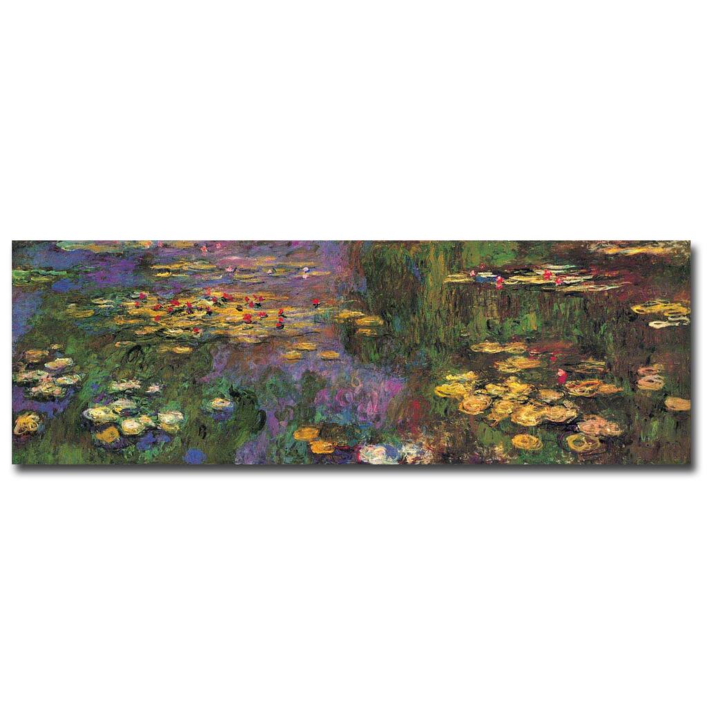 Water Lillies by Claude Monet Gallery Wrapped Canvas Giclee Art (12 in x 36 in)