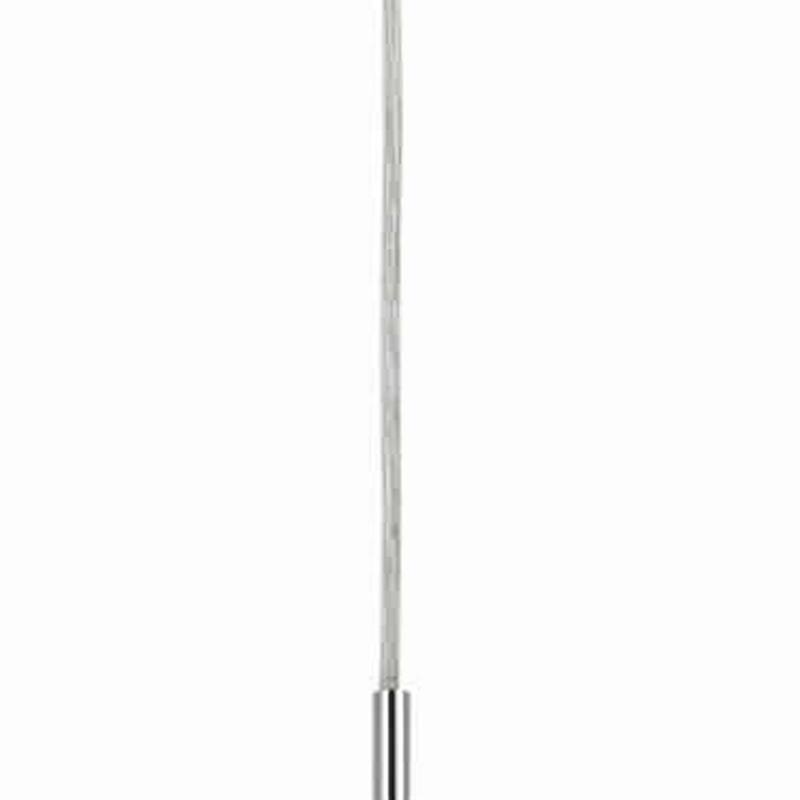 Drum Style Pendant Fixture with Fabric Shade and Brushed Details, White