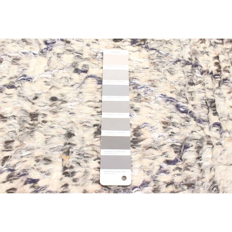 ECARPETGALLERY Hand-knotted Tangier Dark Grey Wool Rug - 5'1 x 8'2