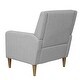 preview thumbnail 9 of 15, Upholstered Accent Armchair LIGHT GRAY