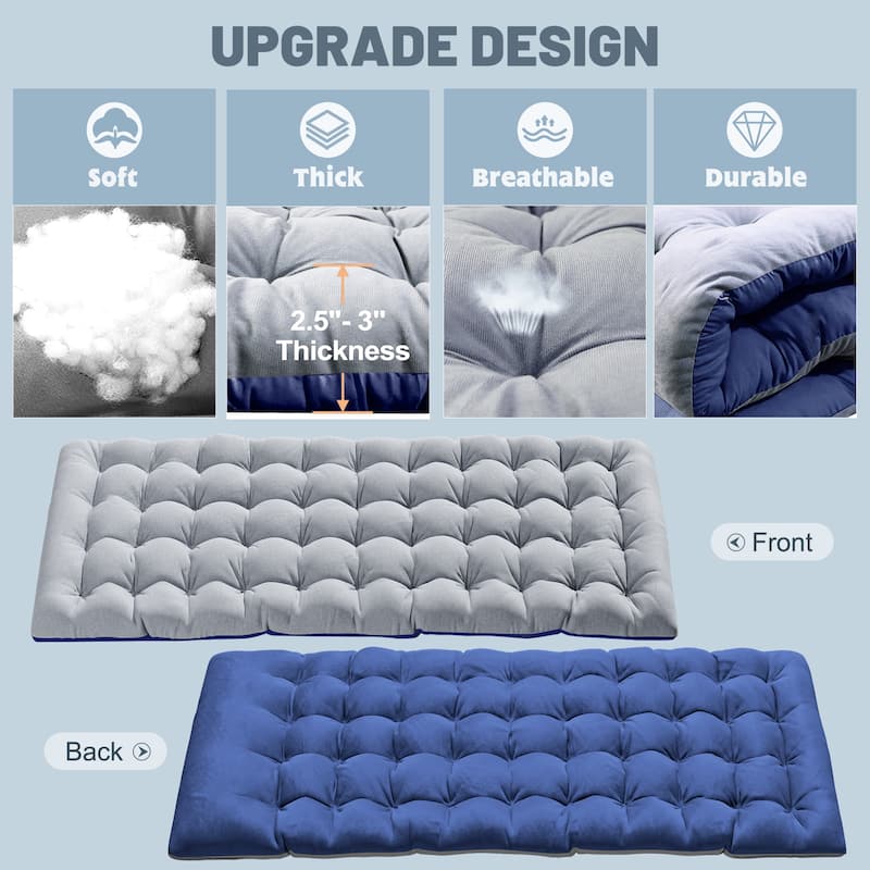 DoCred Folding Camping Bed Cot for Adults, Guest Bed with Mattress