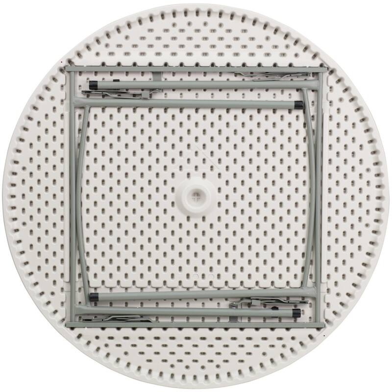 48" Round Granite White Plastic Event and Party Folding Table
