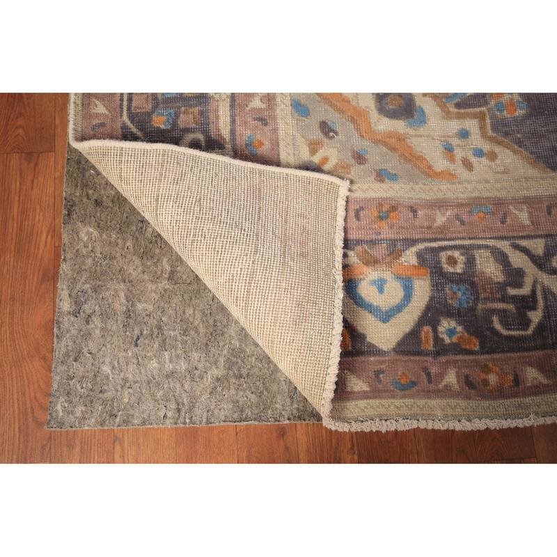 Medallion Tabriz Persian Vintage Area Rug Hand-Knotted Wool Carpet - 9'6" x 12'8"