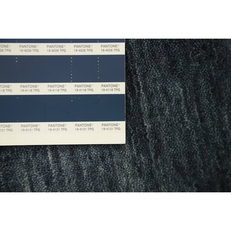 Hand Knotted Oriental 100% Wool Carpet Tribal Animal Pictorial Navy Blue & Blues Gabbeh Area Rug - 9' 10'' X 8' 2''