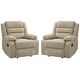 preview thumbnail 11 of 24, Modern Upholstered Recliner Chair with Adjustable Backrest Beige 2 Set