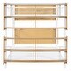 preview thumbnail 13 of 14, White Metal & Wood Full Size Bunk Bed ,Storage Platform Beds with Ladder and Shelves