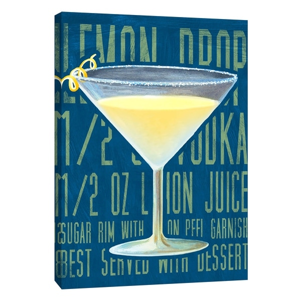 PTM Images 9-108935 PTM Canvas Collection 10" x 8" - "Lemon Drop (Vertical)" Giclee Liquor & Cocktails Art Print on Canvas