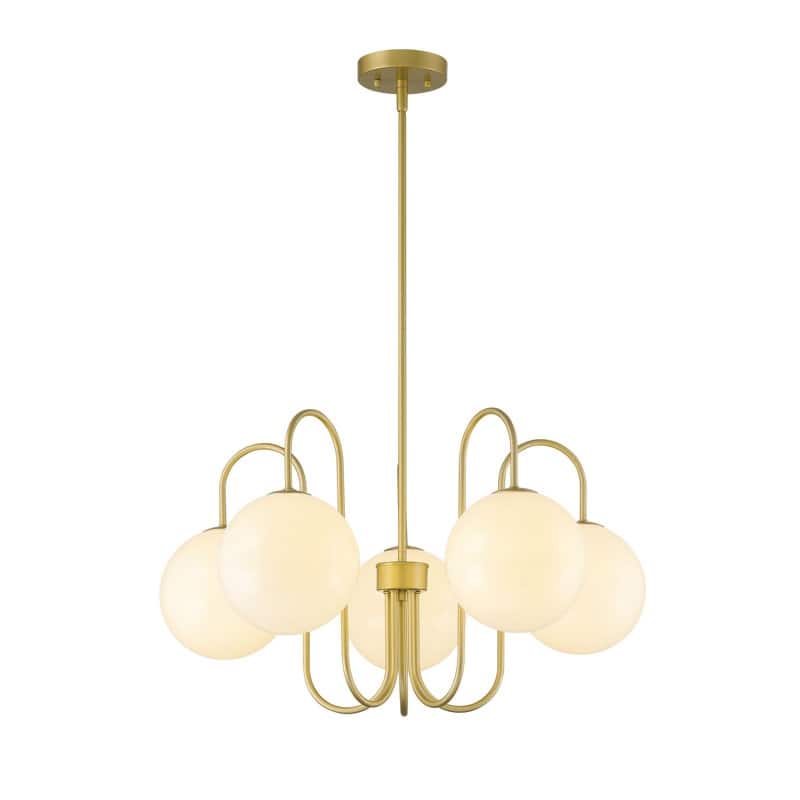 Acroma - 5 Light Gold Steel Dimmable Classic / Traditional Chandelier - N/A
