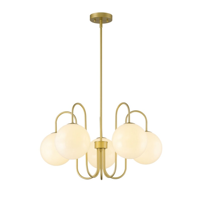 Acroma 5-Light Gold Steel Dimmable Classic / Traditional Chandelier - N/A
