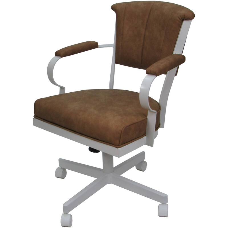 Miami Swivel Metal Caster Chair on Reading Base - 18" High Seat