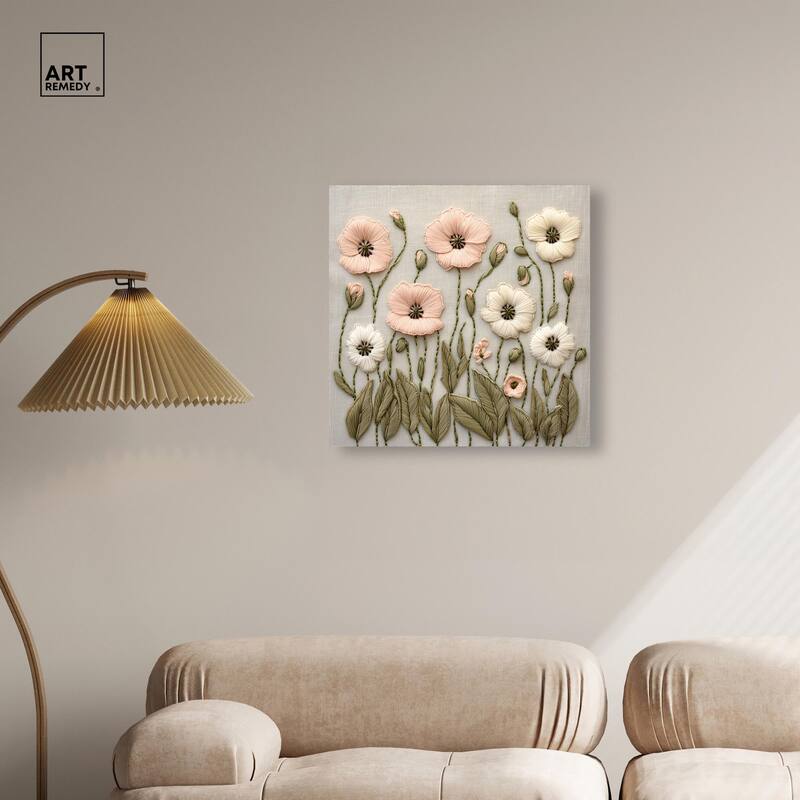 Stitched Serenity I Canvas by Art Remedy, Gallery Wrapped