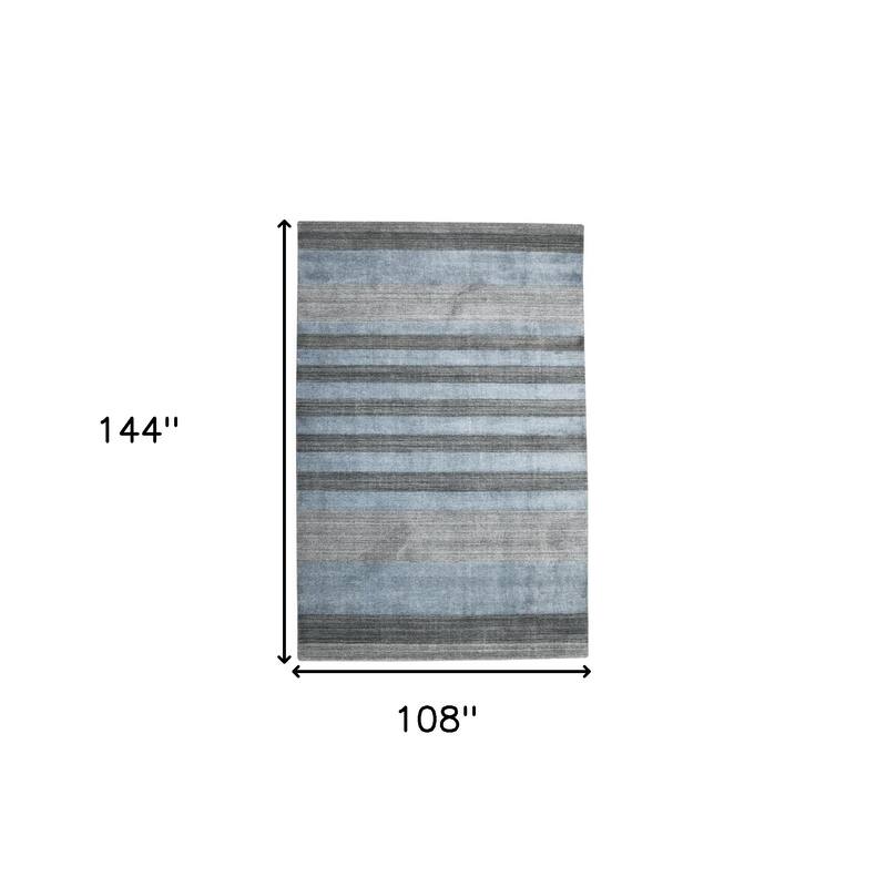 HomeRoots Striped Transitional Rectangle Area Rug