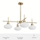 preview thumbnail 11 of 10, Hunter + Jasmine Roth Getty Luxe Gold 2- or 4-Light Milk Glass Chandelier - Modern, Transitional - Entry, Dining Room