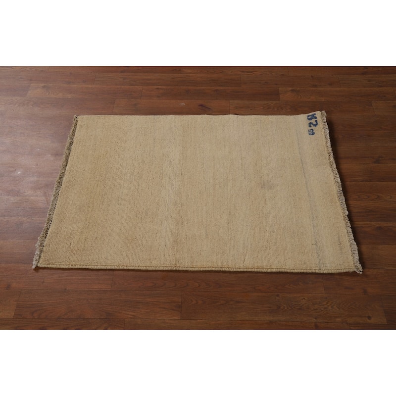 Gabbeh Oriental Foyer Rug Hand-Knotted Wool Carpet - 2'3"x 3'0"