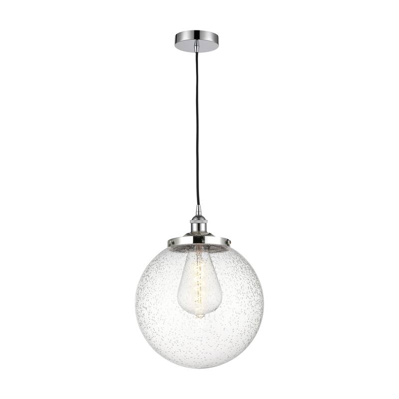 Innovations Lighting Beacon - 1 Light 14" Cord Hung Mini Pendant. - Polished Chrome/Seedy