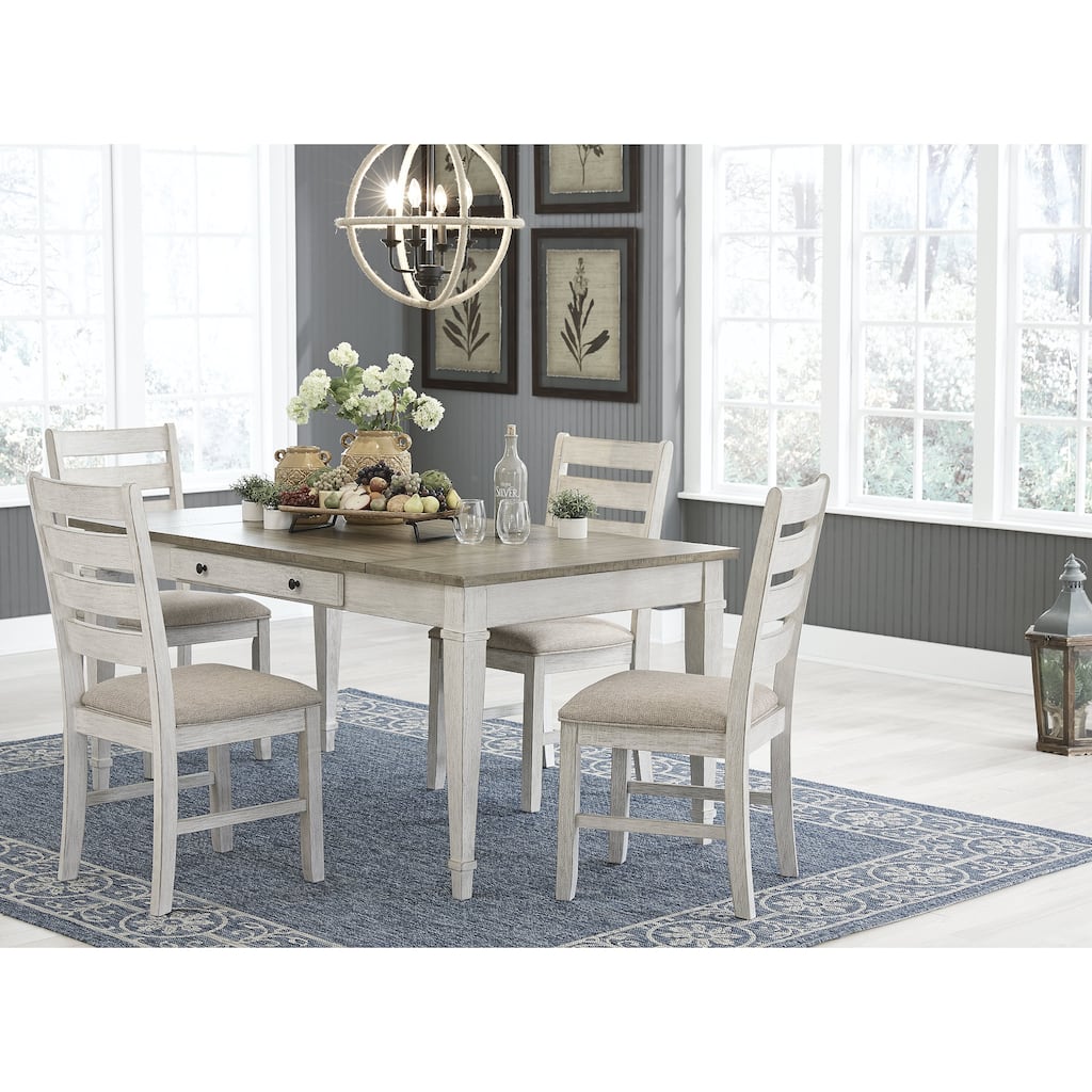 Signature Design by Ashley Skempton White / Light Brown 5-Piece Dining Package