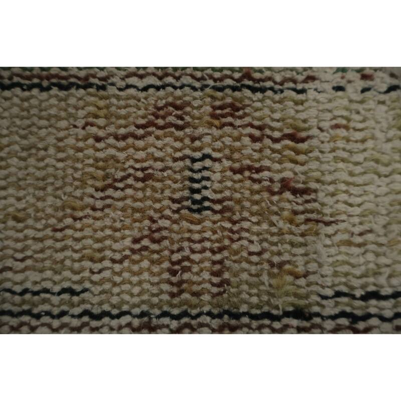 Hand Knotted Oriental 100% Wool Carpet Transitional Floral Beige & Ivories Anatolian Area Rug - 8' 9'' X 5' 8''