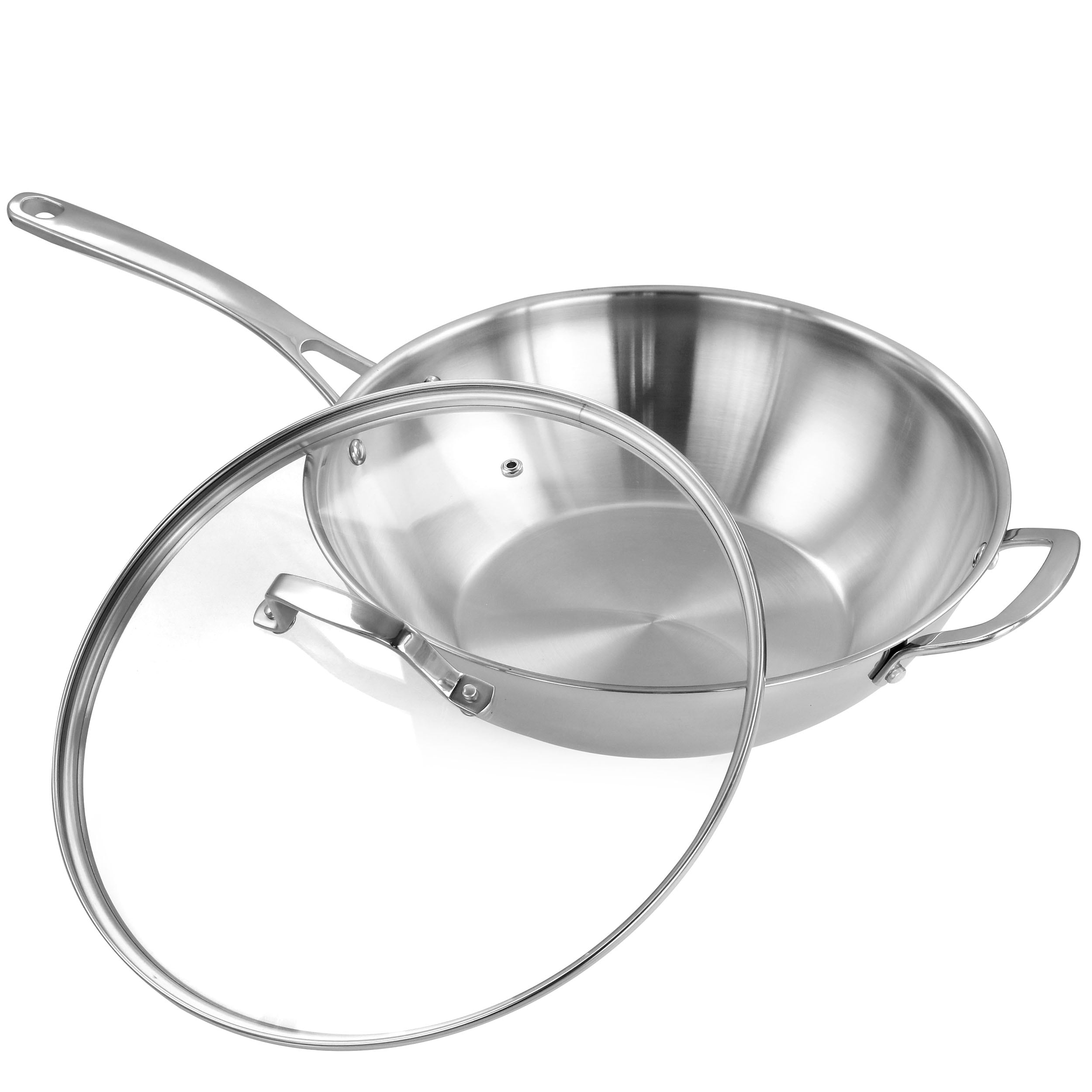 Martha Stewart Essential Pan, with Lid, Aluminum, 12 Inch