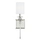 preview thumbnail 4 of 2, Laurent 1-light Polished Nickel 5-inch Wall Sconce