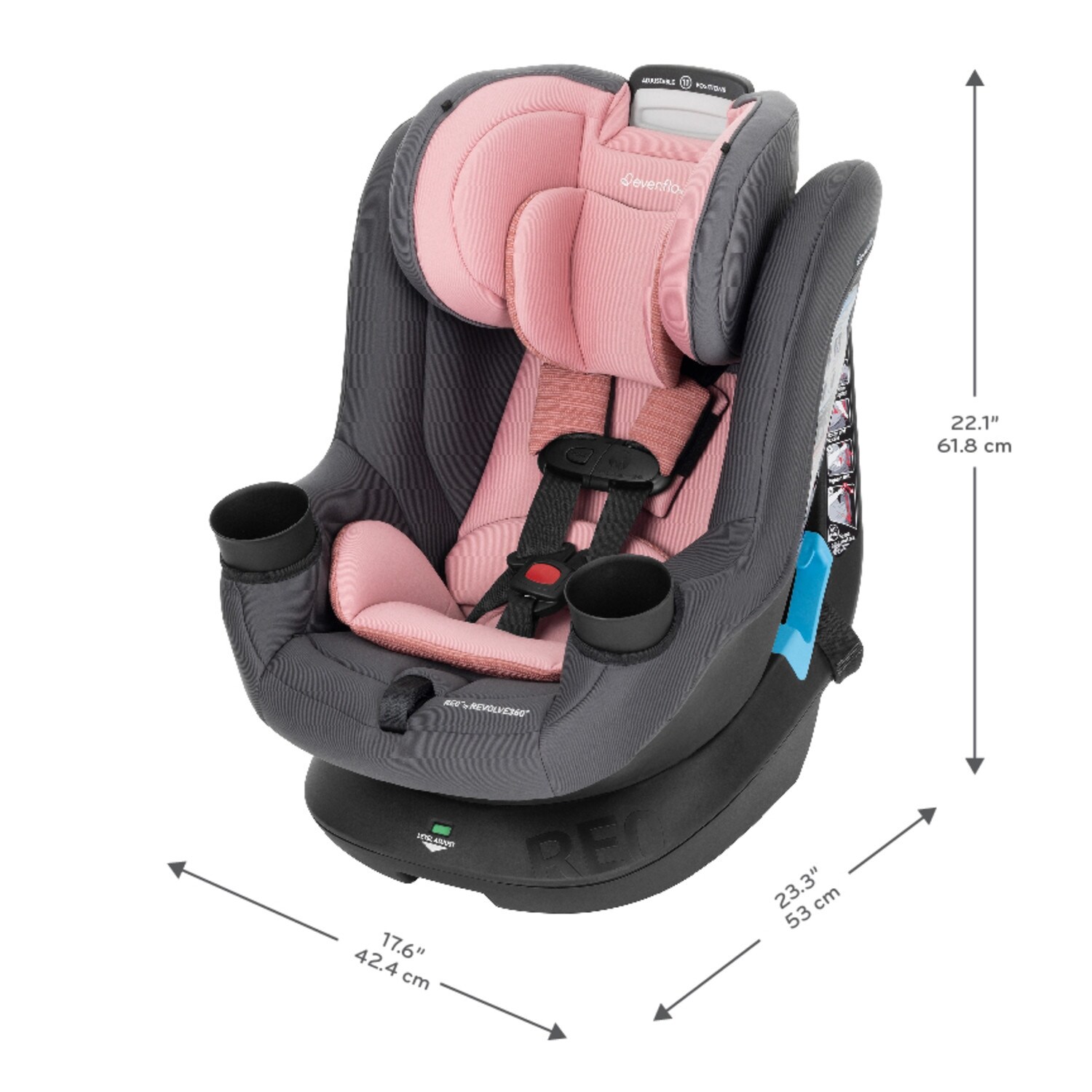 thumbnail image 2 of Evenflo Revolve 360 Extend Rotational Convertible Car Seat - Revere 1 2 of 11