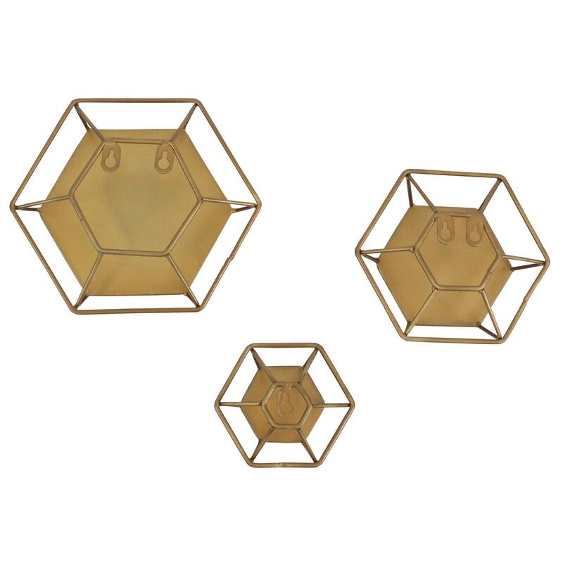 Shanton Hexagonal Wall Mirrors (Set of 3)