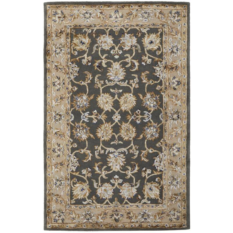 HomeRoots Floral Bohemian Rectangle Area Rug