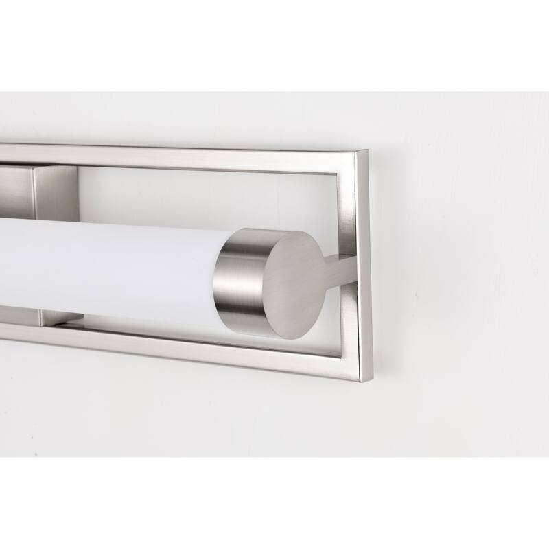 Canal Medium Vanity - LED - Brushed Nickel Finish - White Acrylic Lens - Brushed Nickel