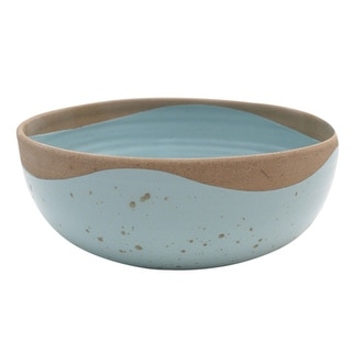 Novica Handmade Blue Bounty Ceramic Serving Bowl