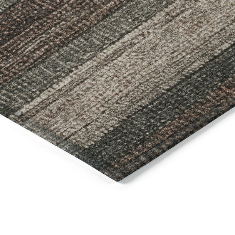 HomeRoots Striped Transitional Rectangle Outdoor Rug