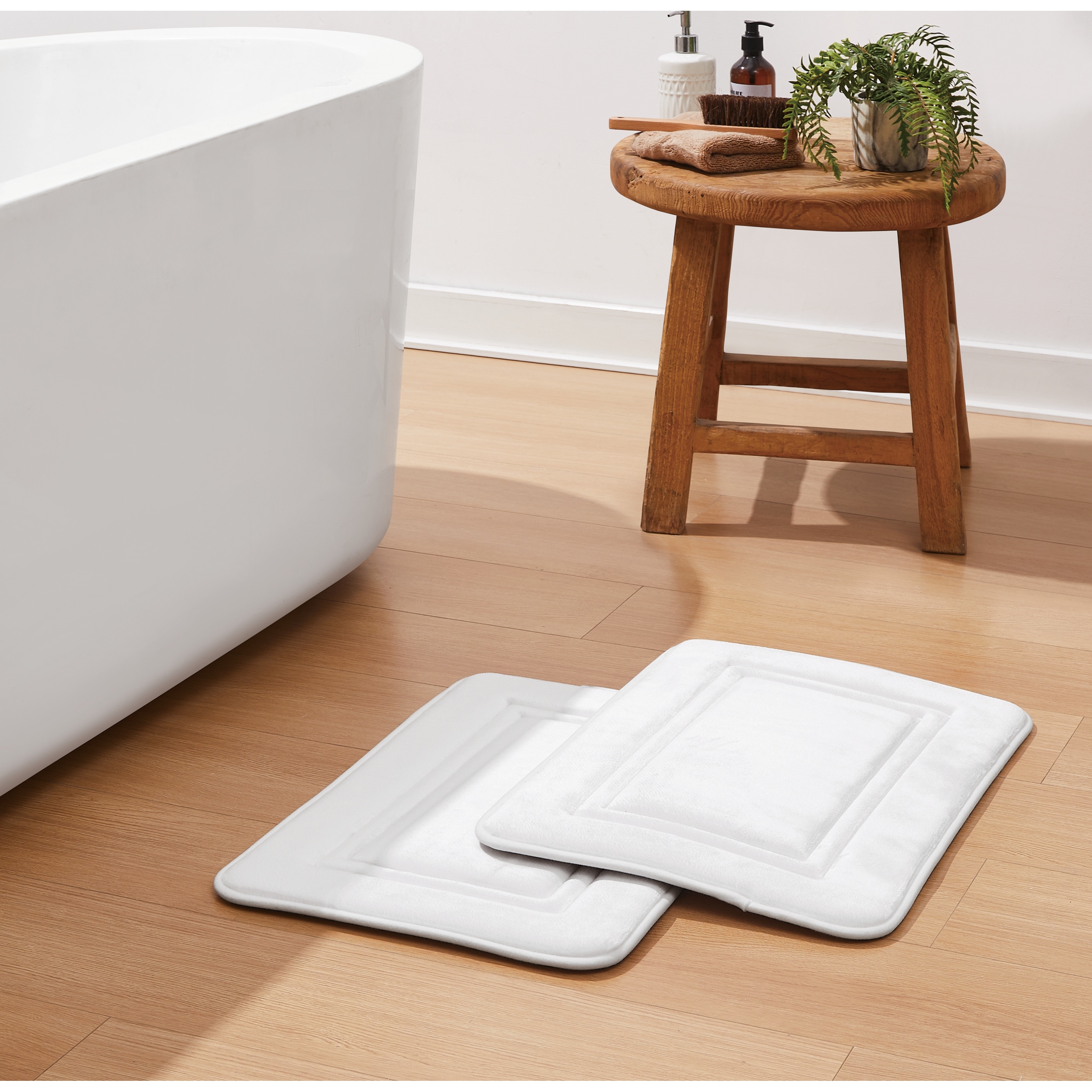 Simply Essential™ Antimicrobial Memory Foam Set of 2 Bath Rug