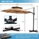 preview thumbnail 30 of 33, VredHom 11.5FT Dual Wind Vent Offset Cantilever Canopy Patio Umbrella