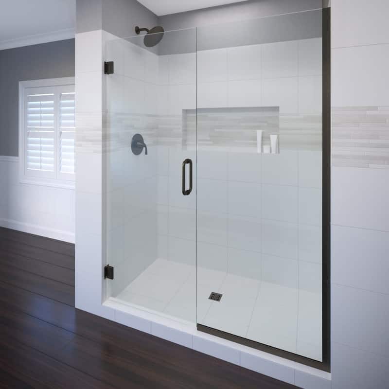 Basco Celesta 72" High x 59" Wide Pivot Frameless Shower Door with - Oil Rubbed Bronze