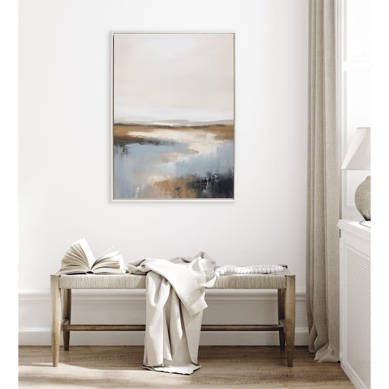 Sylvie Beaded Idyllic Retreat Framed Canvas by Amy Lighthall