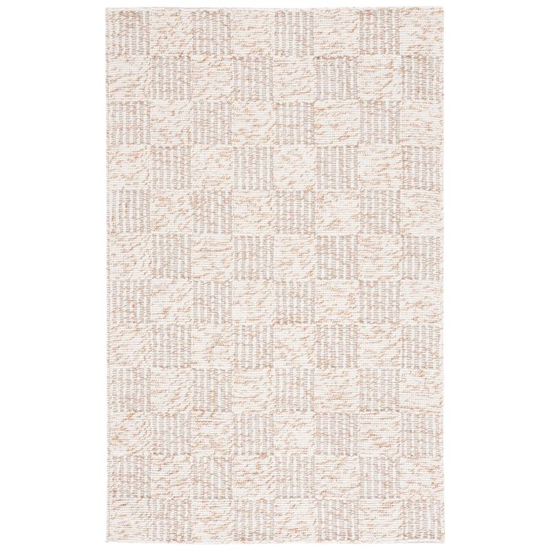 SAFAVIEH Hand-Loomed Natura Verginija Transitional Wool Rug - 4' x 6' - Brown/Ivory